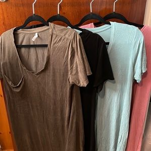 Bundle of 4 Z Supply Pocket Tee Dresses M